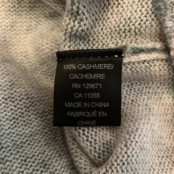 Skull Cashmere Sweater Tie Dye Print Knit 100% Cashmere Small - Picture 5 of 6